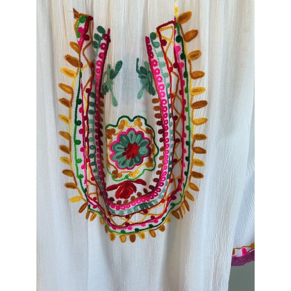 CUTE OPTION Embroided, Boho, Cottage Core Blouse XL - Picture 5 of 6